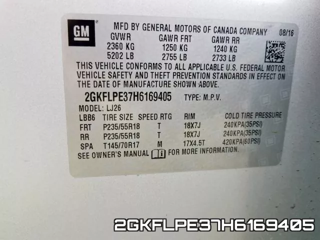 2GKFLPE37H6169405