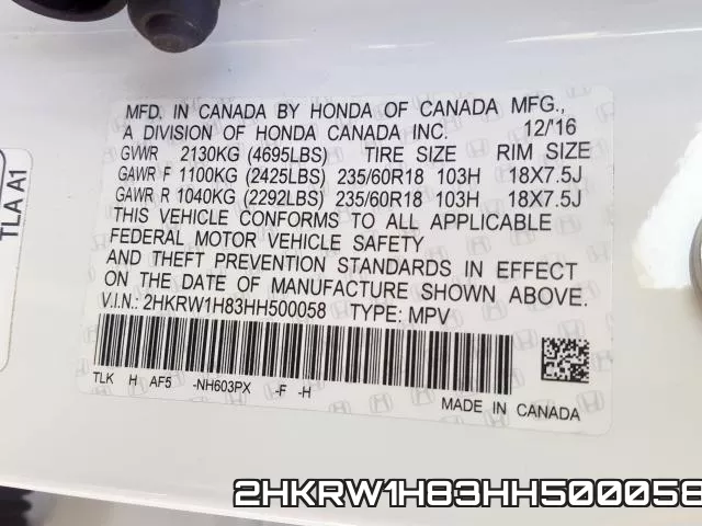 2HKRW1H83HH500058