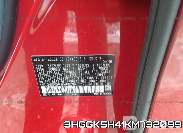 3HGGK5H41KM732099