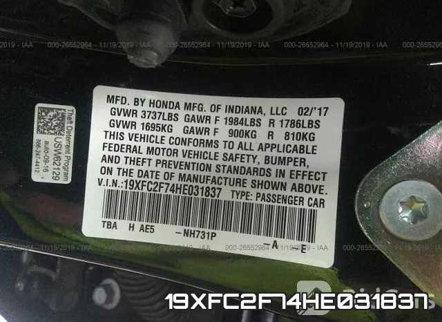 19XFC2F74HE031837