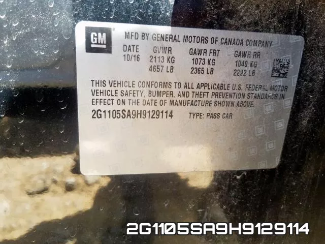 2G1105SA9H9129114