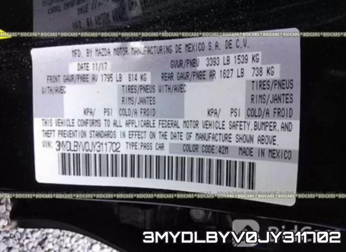3MYDLBYV0JY311702