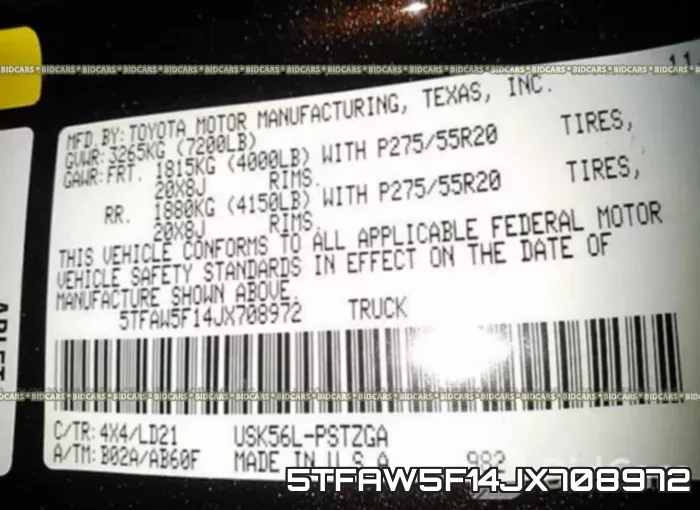 5TFAW5F14JX708972
