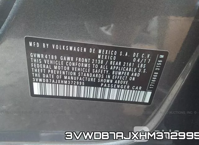 3VWDB7AJXHM372995