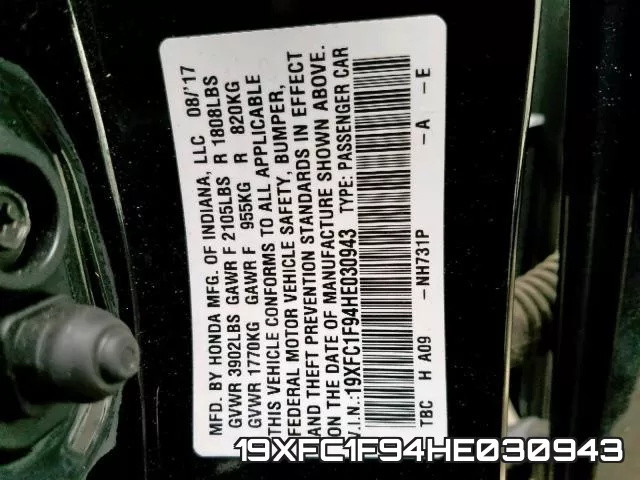 19XFC1F94HE030943