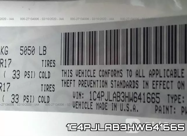 1C4PJLAB3HW641665