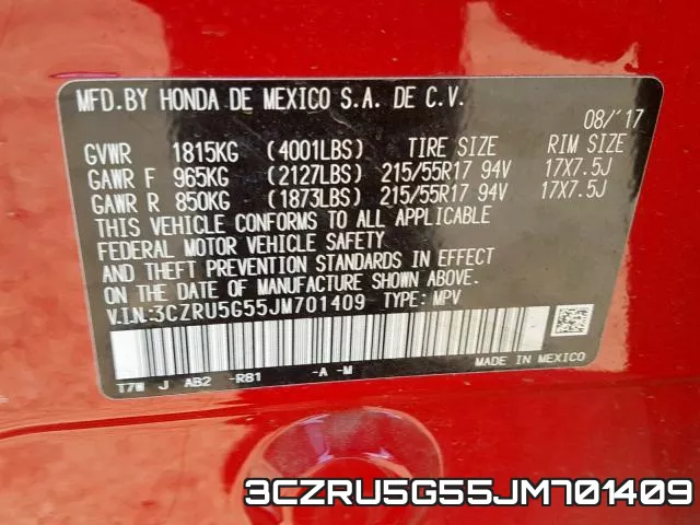 3CZRU5G55JM701409