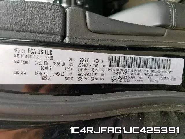1C4RJFAG1JC425391