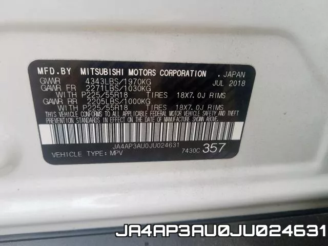 JA4AP3AU0JU024631