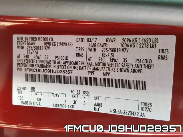 1FMCU0JD9HUD28357