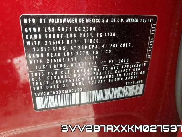 3VV2B7AXXKM027537