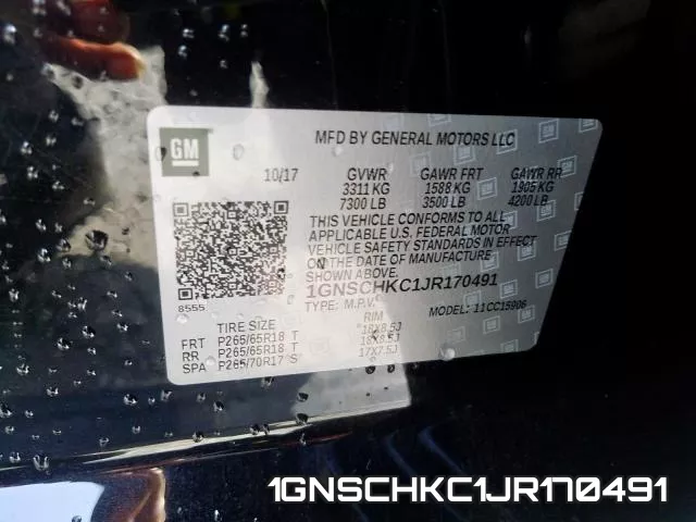 1GNSCHKC1JR170491