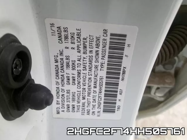 2HGFC2F74HH505761