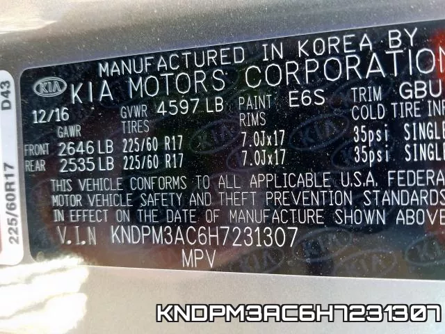 KNDPM3AC6H7231307