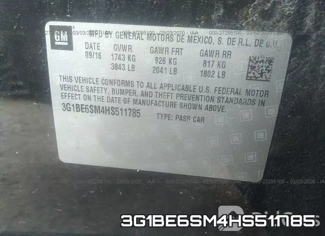 3G1BE6SM4HS511785