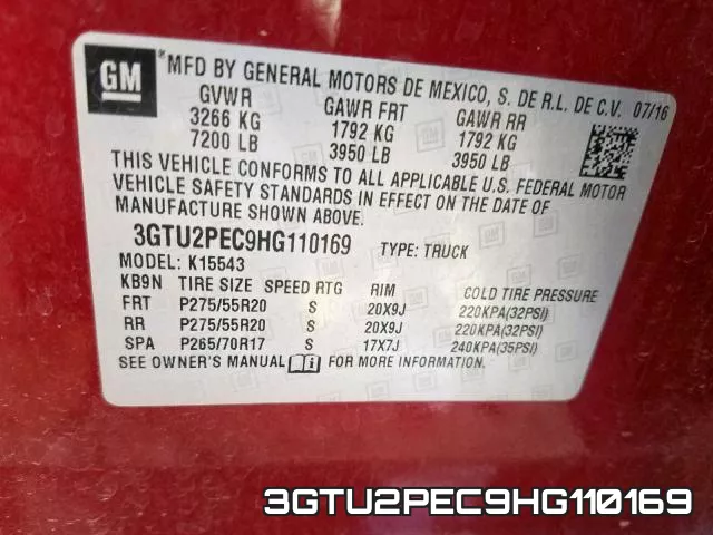 3GTU2PEC9HG110169
