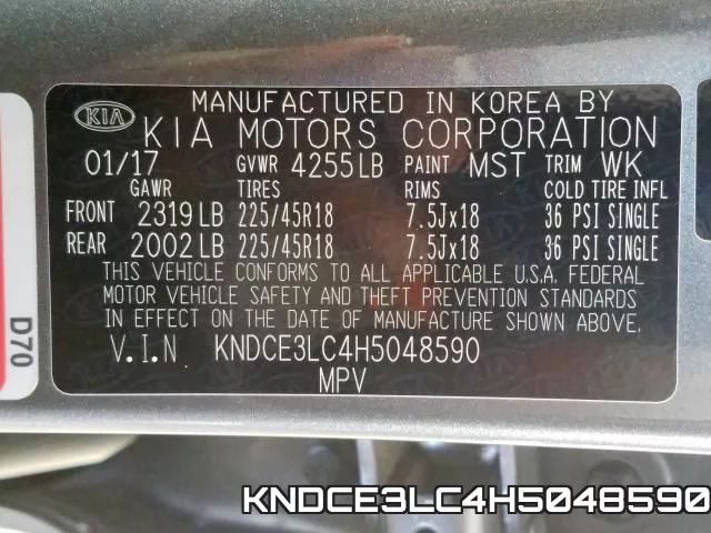 KNDCE3LC4H5048590