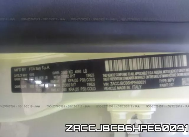 ZACCJBCB6HPE60031