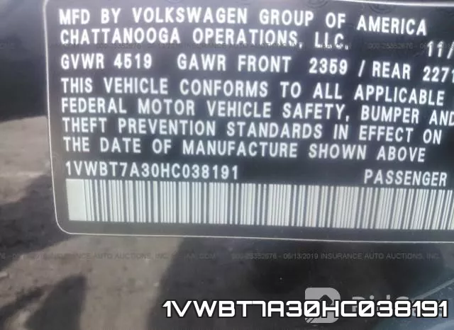 1VWBT7A30HC038191