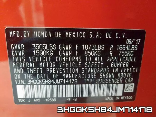3HGGK5H84JM714178