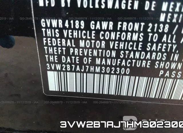 3VW2B7AJ7HM302300