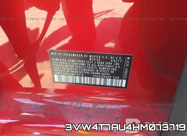 3VW4T7AU4HM073719