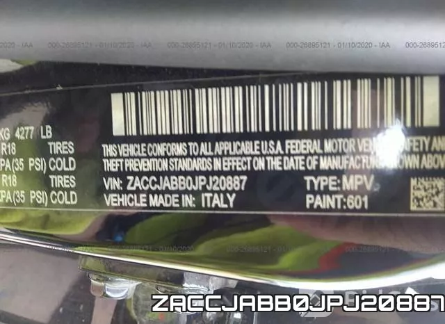 ZACCJABB0JPJ20887