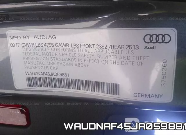 WAUDNAF45JA059881