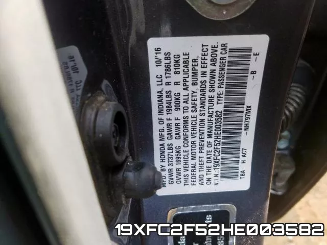19XFC2F52HE003582