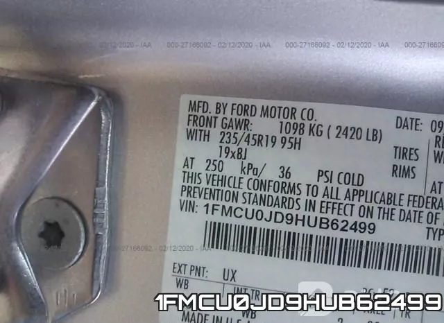 1FMCU0JD9HUB62499