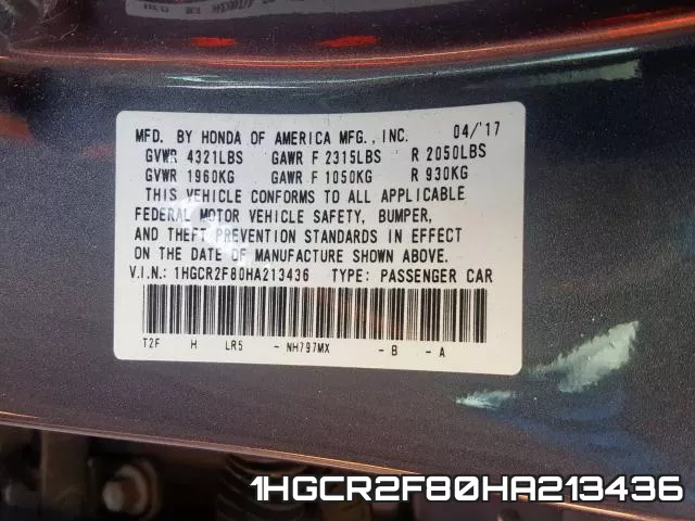 1HGCR2F80HA213436