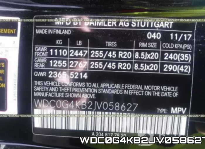 WDC0G4KB2JV058627