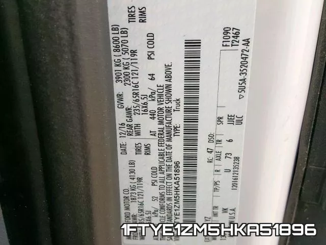 1FTYE1ZM5HKA51896