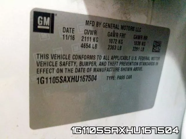 1G1105SAXHU167504