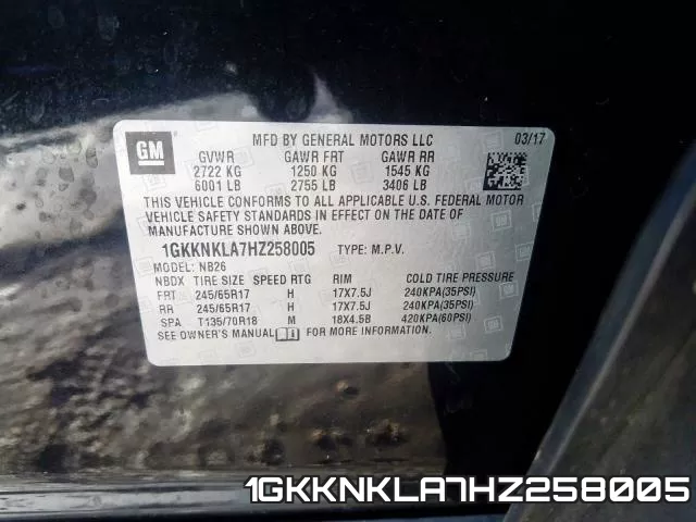 1GKKNKLA7HZ258005