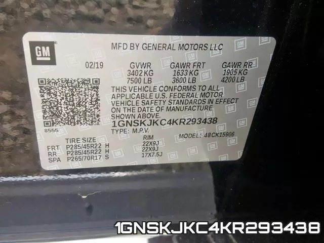 1GNSKJKC4KR293438