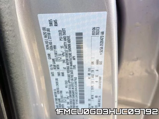 1FMCU0GD3HUC09792
