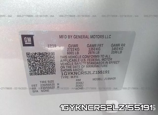 1GYKNCRS2LZ155191