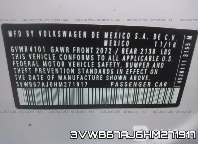 3VWB67AJ6HM271917