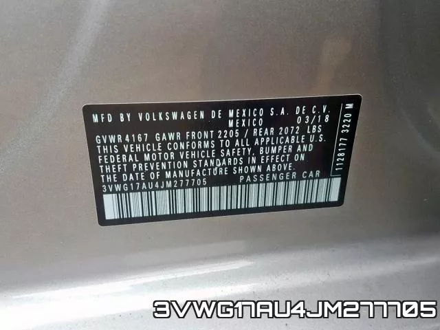3VWG17AU4JM277705