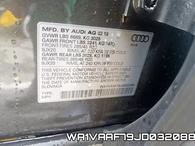WA1VAAF79JD032088