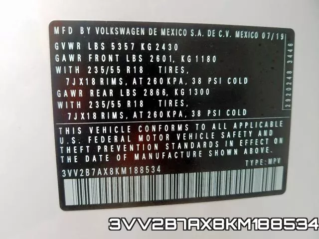 3VV2B7AX8KM188534