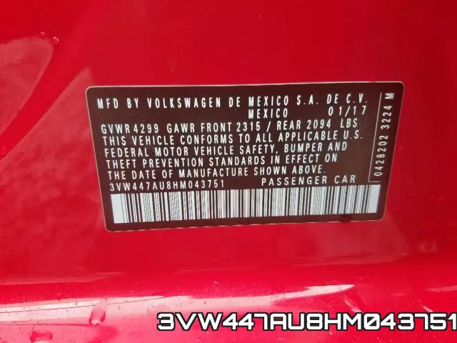 3VW447AU8HM043751