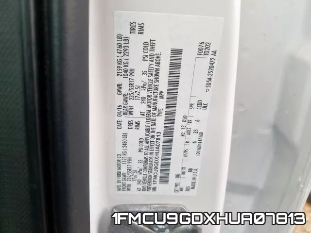 1FMCU9GDXHUA07813