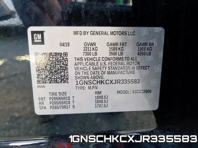 1GNSCHKCXJR335583
