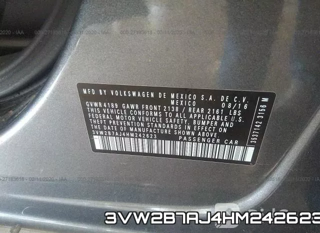 3VW2B7AJ4HM242623