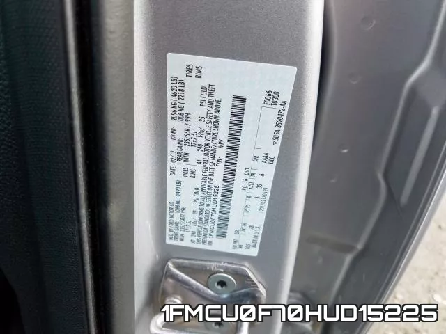 1FMCU0F70HUD15225