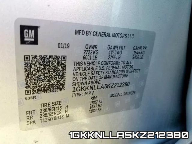1GKKNLLA5KZ212380