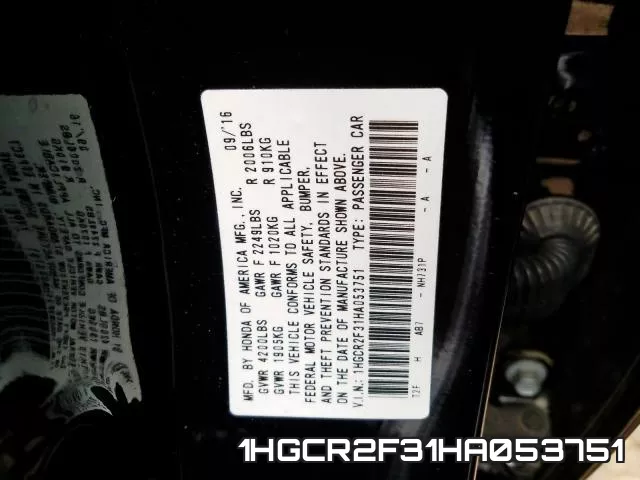 1HGCR2F31HA053751
