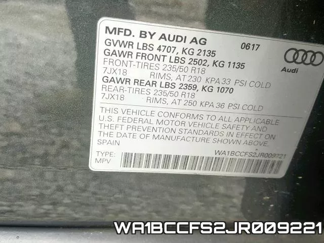 WA1BCCFS2JR009221